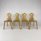 Ensemble de 4 chaises vintage "Tirol" en chêne, 1960