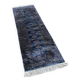 Handmade Pakistani wool and silk rug - 185x63cm