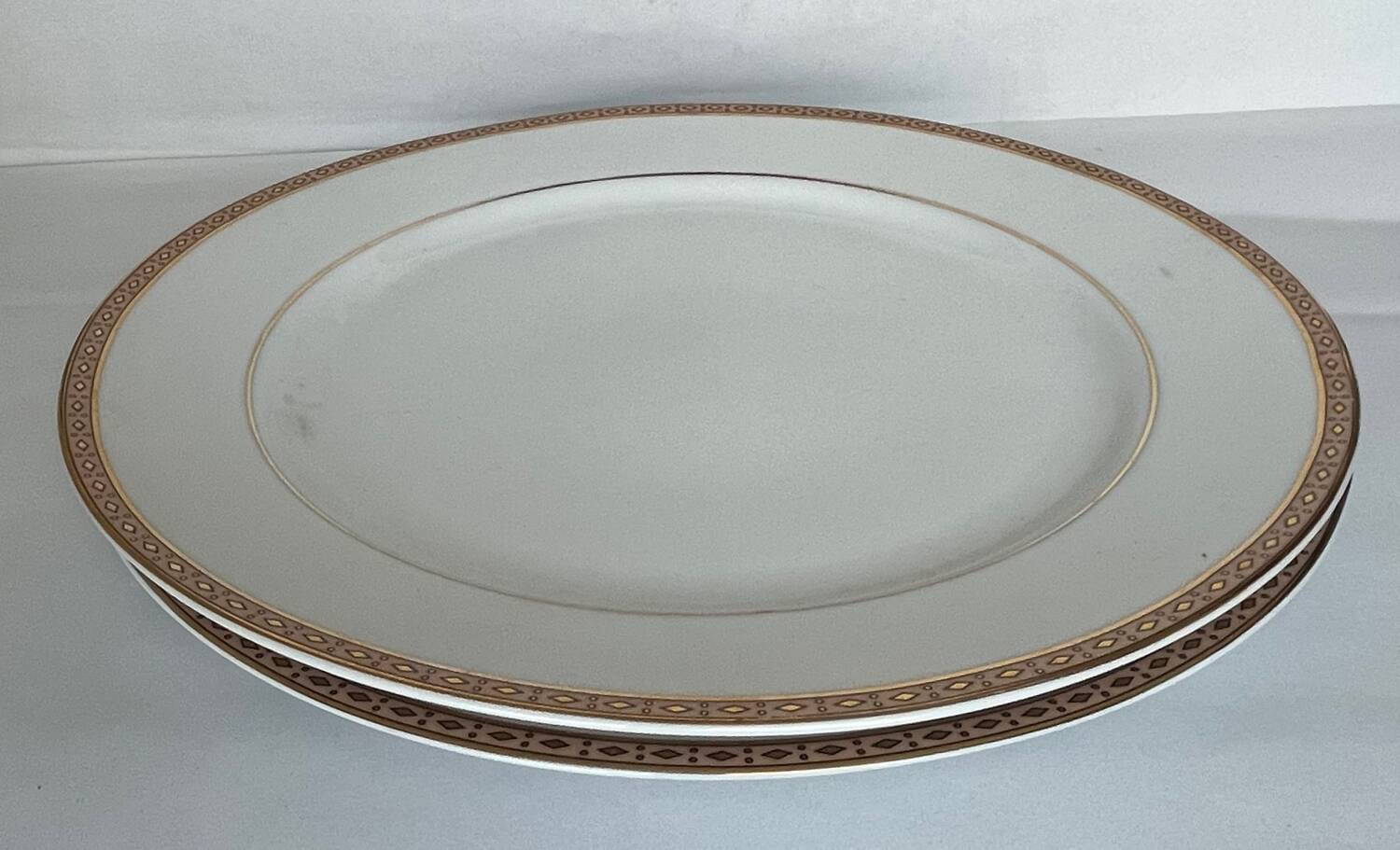 2 large fine porcelain serving dishes