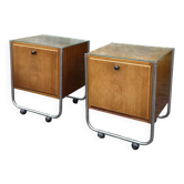 Paire de tables de chevet fonctionnalistes, vers 1940–1955