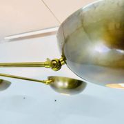 6-Light Mid Century Sputnik Antique Patina Chandelier Handmade Vintage Inspired Ceiling Pendant
