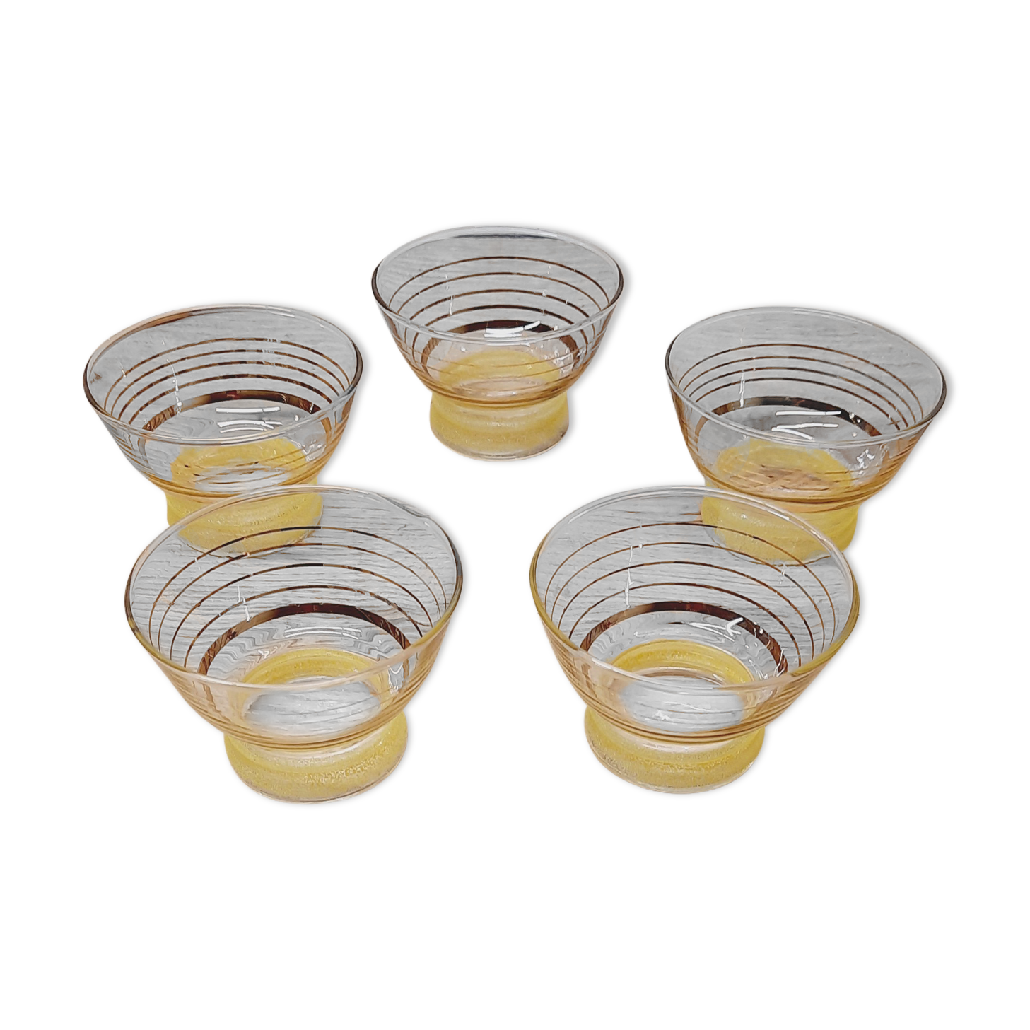 Set 5 cuts glass granity