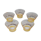 Set 5 coupes verre granité