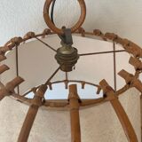 ▪️Lot Suspension Et Applique Osier Louis Sognot 50-60’s Bohème Chic Vintage