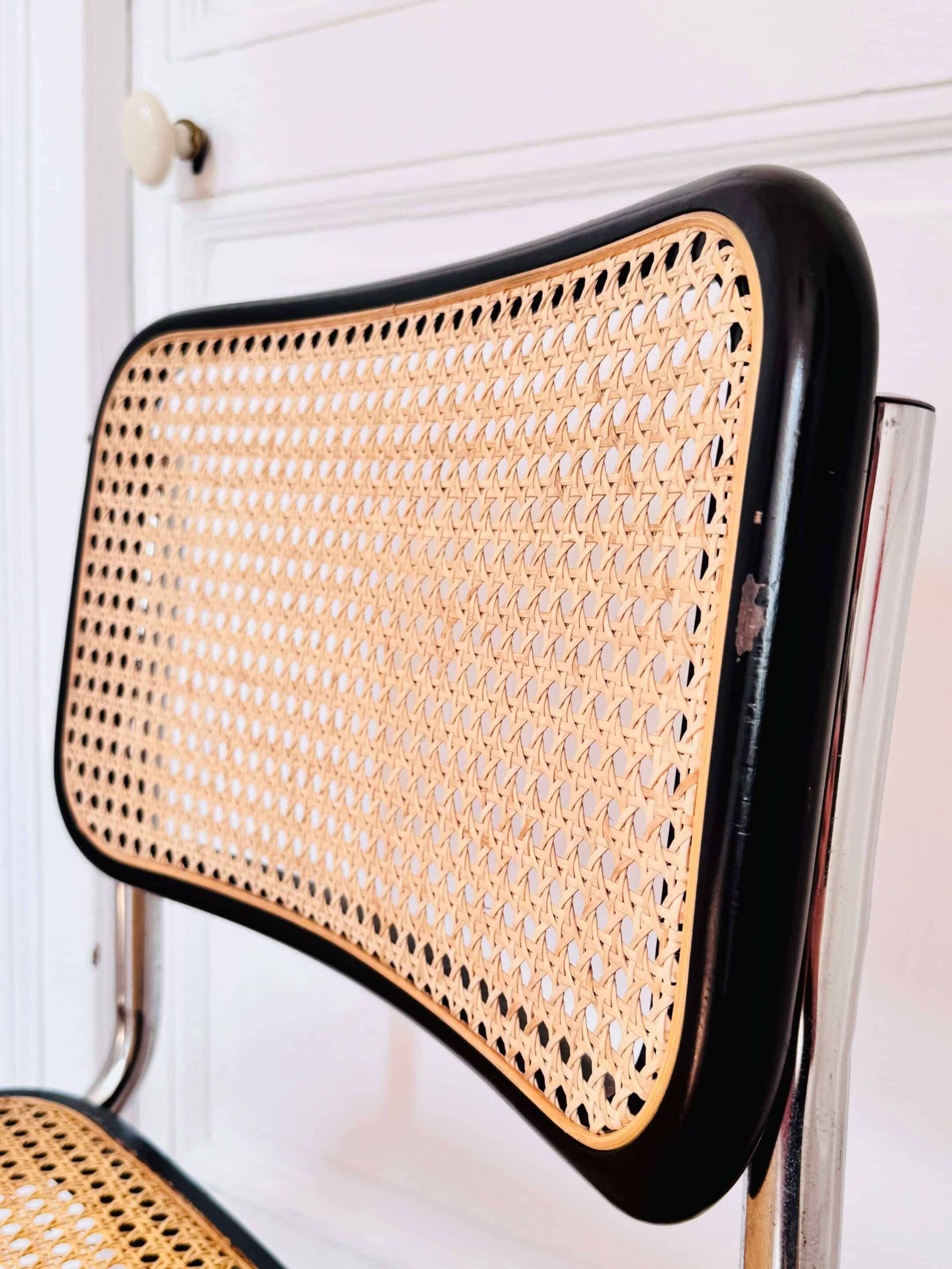 Set of 4 Cesca chairs by Marcel Breuer B32