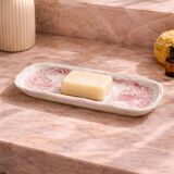 Small 19th-century dish in pink ironstone.