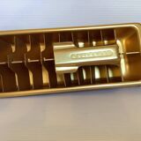 Old gold metal ice cube tray