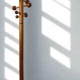 Pine coat rack with 10 hooks, 1970s.