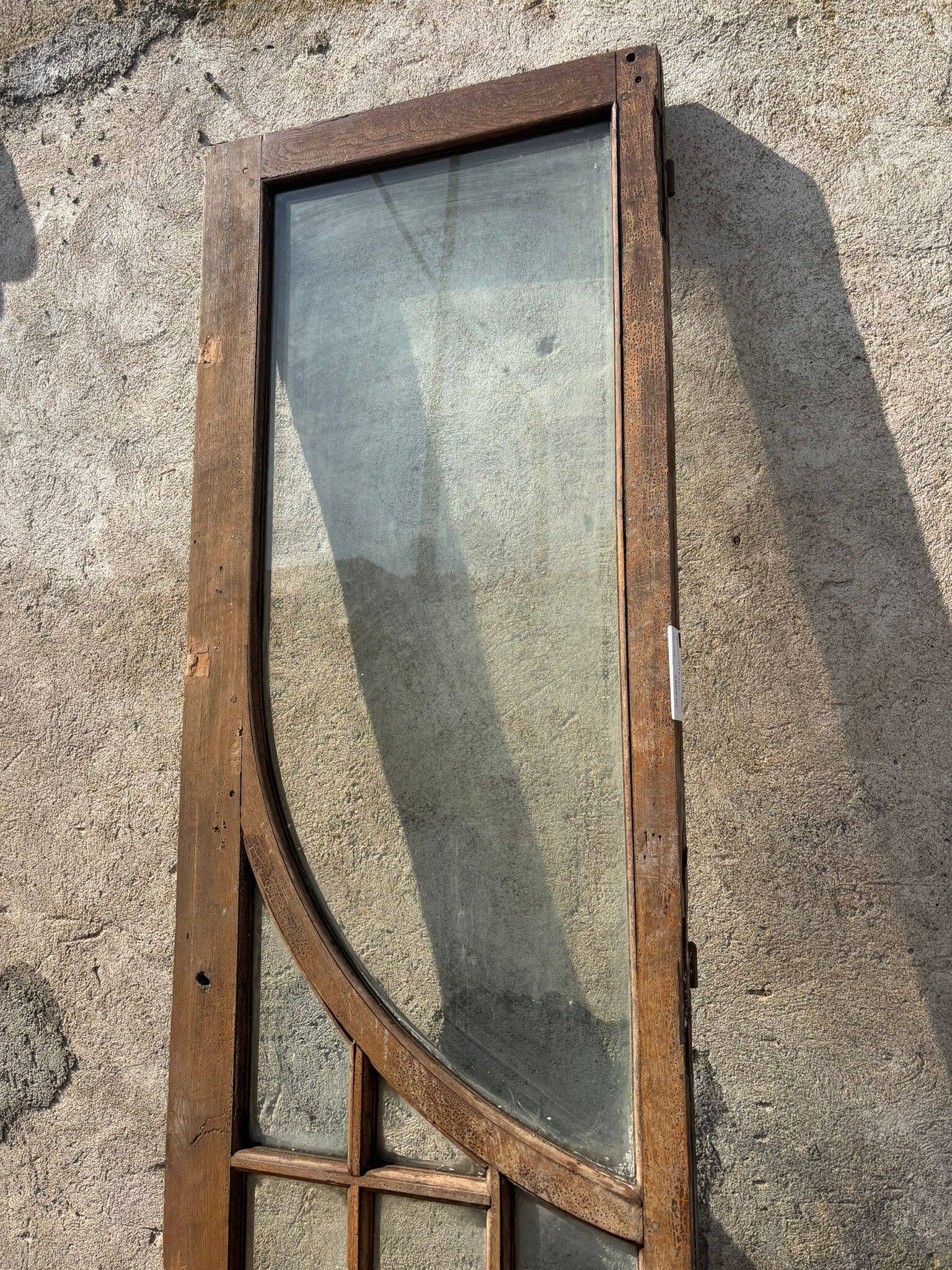 Single oak door with glass in the 19th/20th century