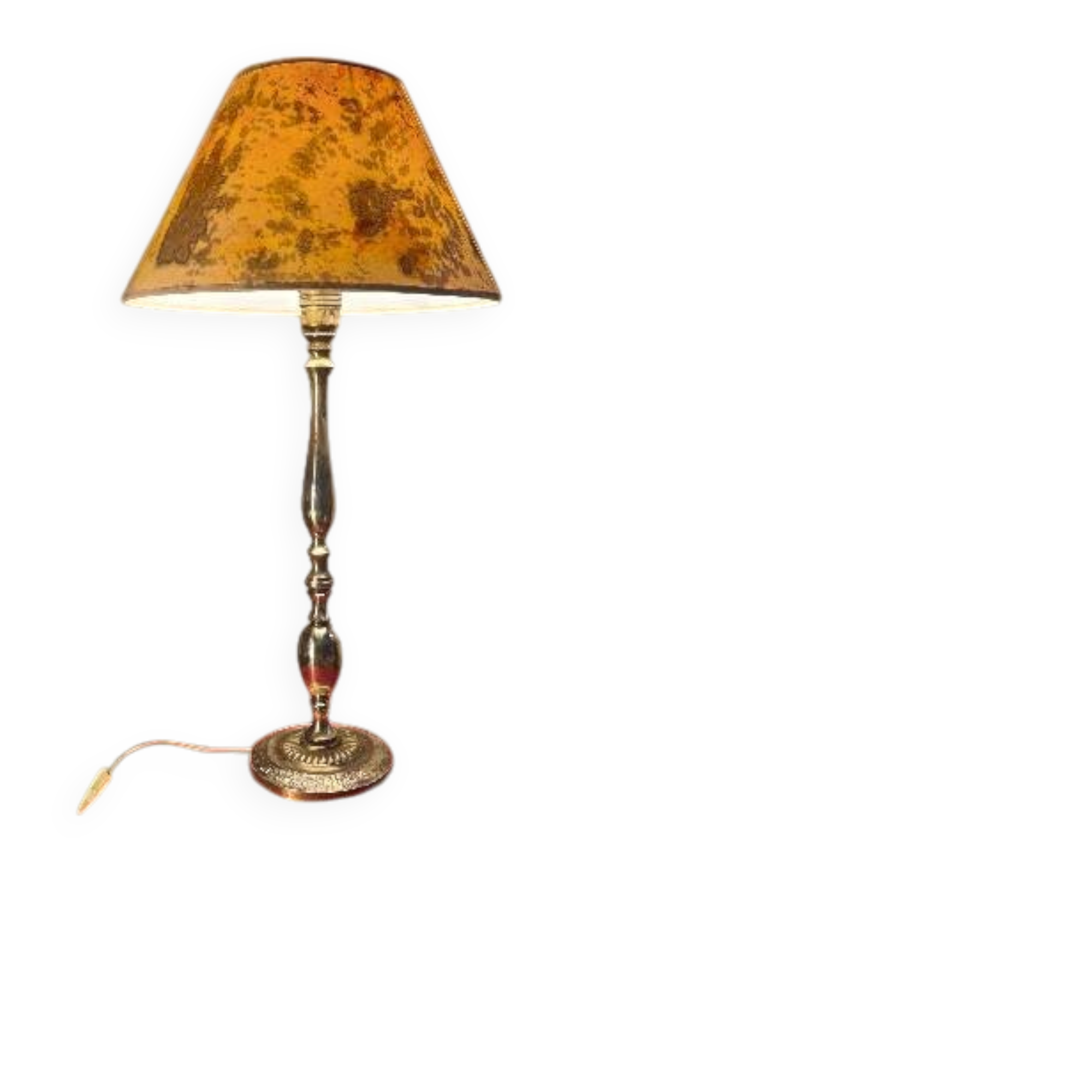 large solid brass lamp classic 1970 electric ok, 68x35 very elegant