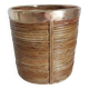 Rattan and brass pot cover