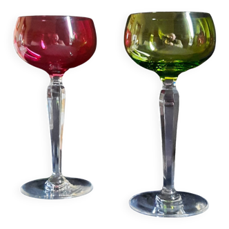 VSL, 2 Saumur model glasses 18 cms