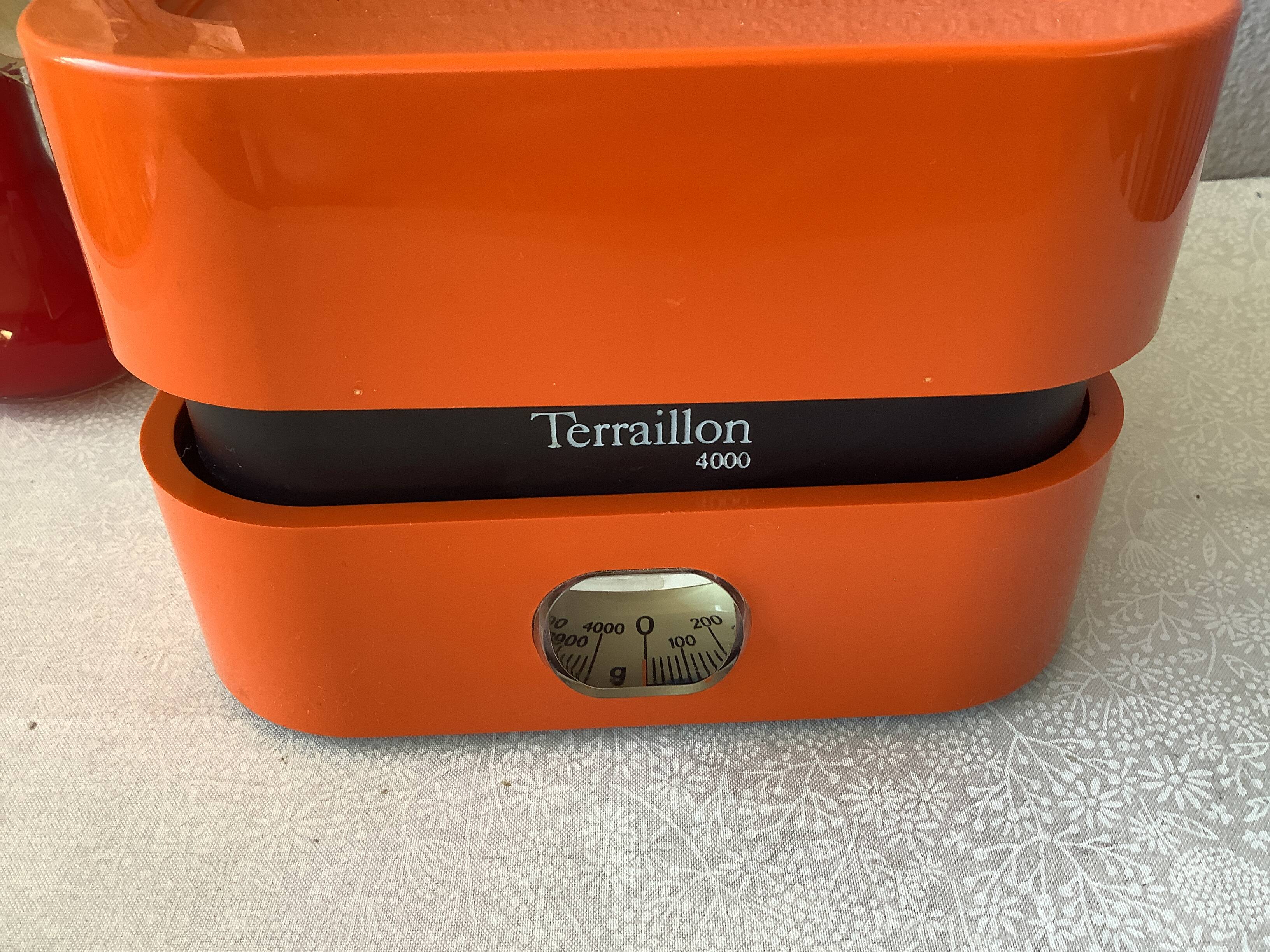 Terraillon scale design Marco Zanuso space age orange - 4kg