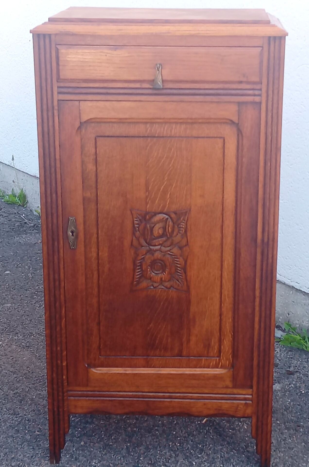 Art Deco oak jam cabinet