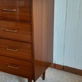 Commode en bois vernis, années 80