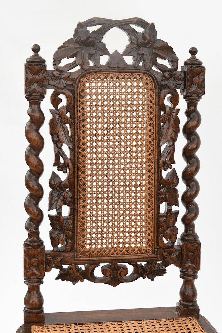 Series of 4 Louis XIII style chairs