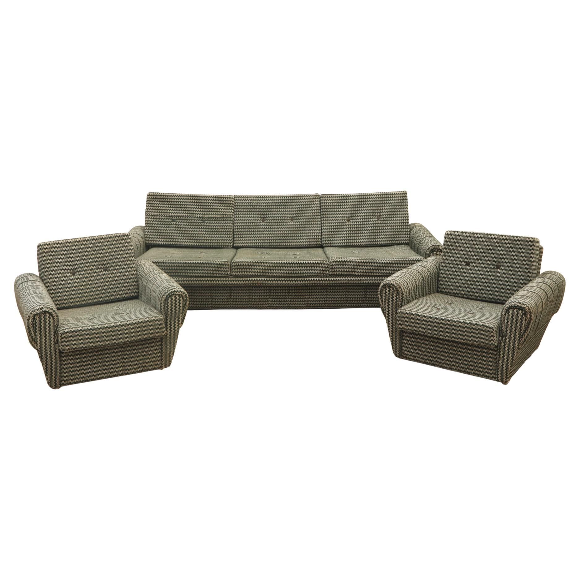Eastern bloc vintage living room set, Czechoslovakia, 1980s