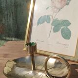 Vintage candle holder in golden brass