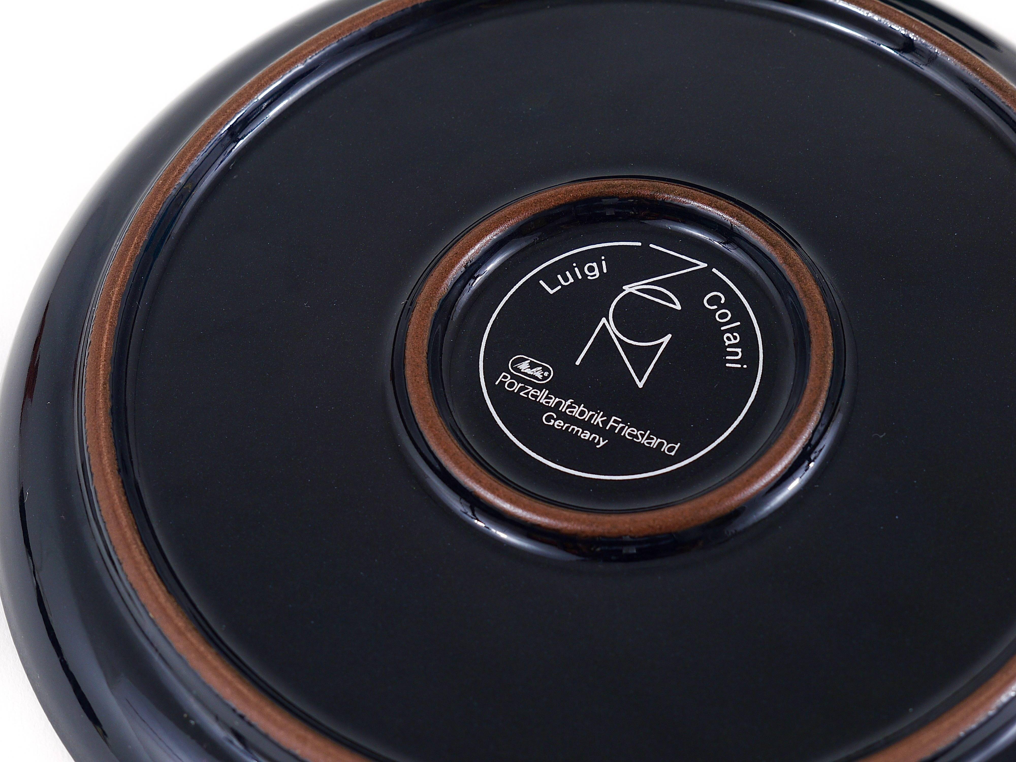 Complete tea service set and plates by Luigi Colani Zen, earthenware, Friesland, Germany, 1970s.