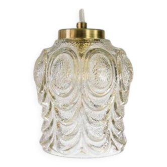 Lampe à suspension vintage en cristal transparent Jugošik (Yugochic)