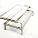 Table low sliding glass of the 1970s