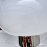 Double opaline brass wall light