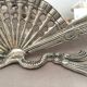 Baroque mirror fan in the Louis XV style, silver bronze Napoleon III