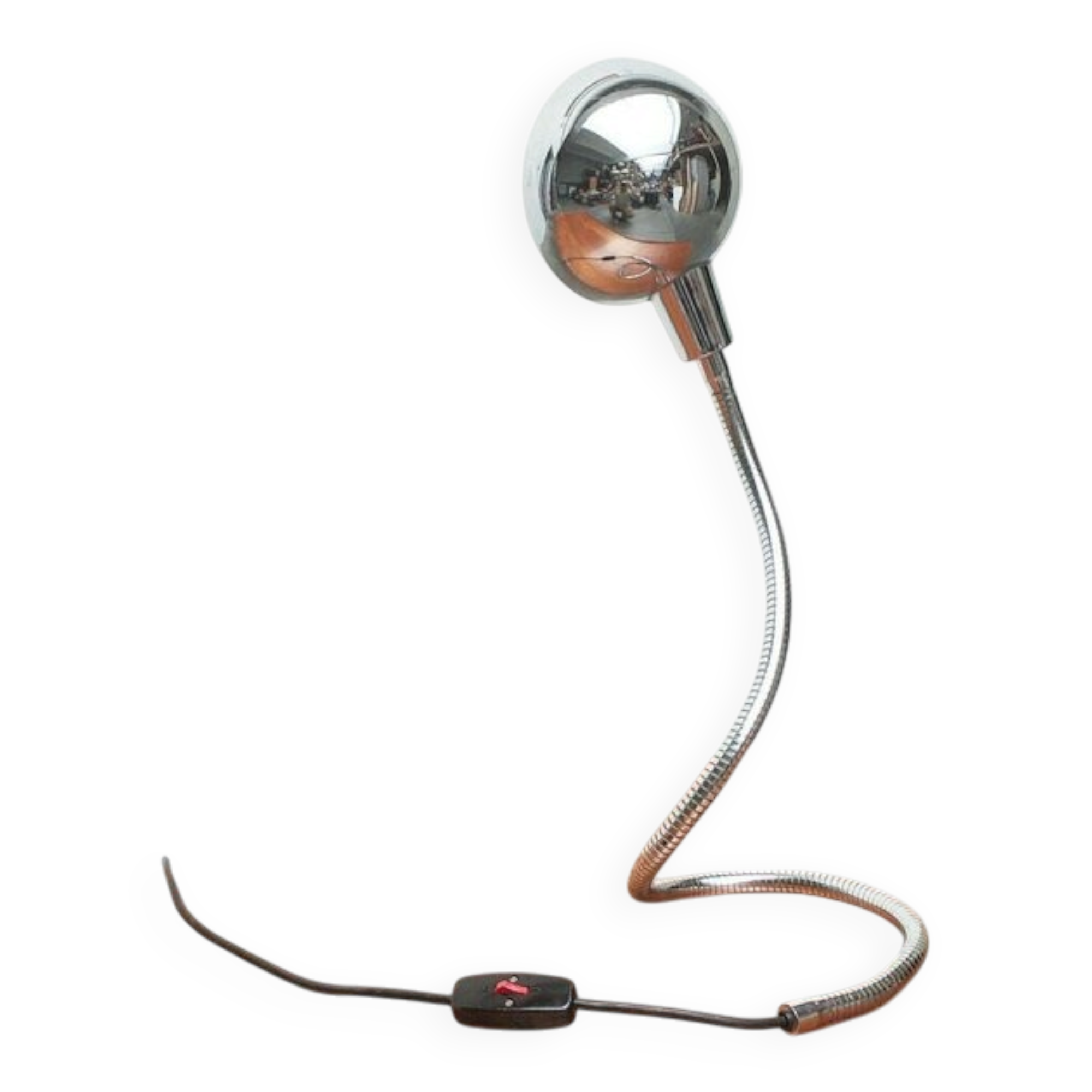 Lampe de table Cobra Snake de l'ère spatiale, années 1970