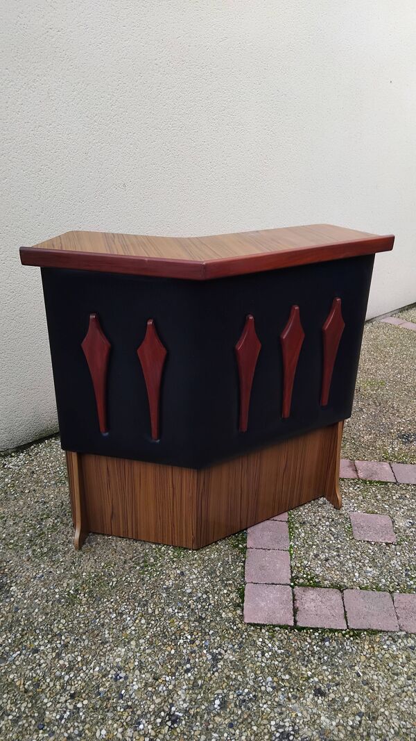 Bar vintage scandinave teck simili formica