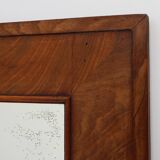 Antique rectangular walnut wall mirror, France ca. 1880