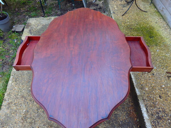 Table guéridon forme violon Louis Philippe