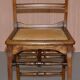 Chaise pliante militaire rare circa 1890 en fruitwood massif avec ferrure en laiton