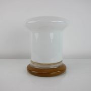 Vintage Glass and Ceramic Table Lamp Osvetlovaci Sklo Valasske Mezirici, 1970s