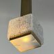 Arlus glass and brass pendant light from the 50s