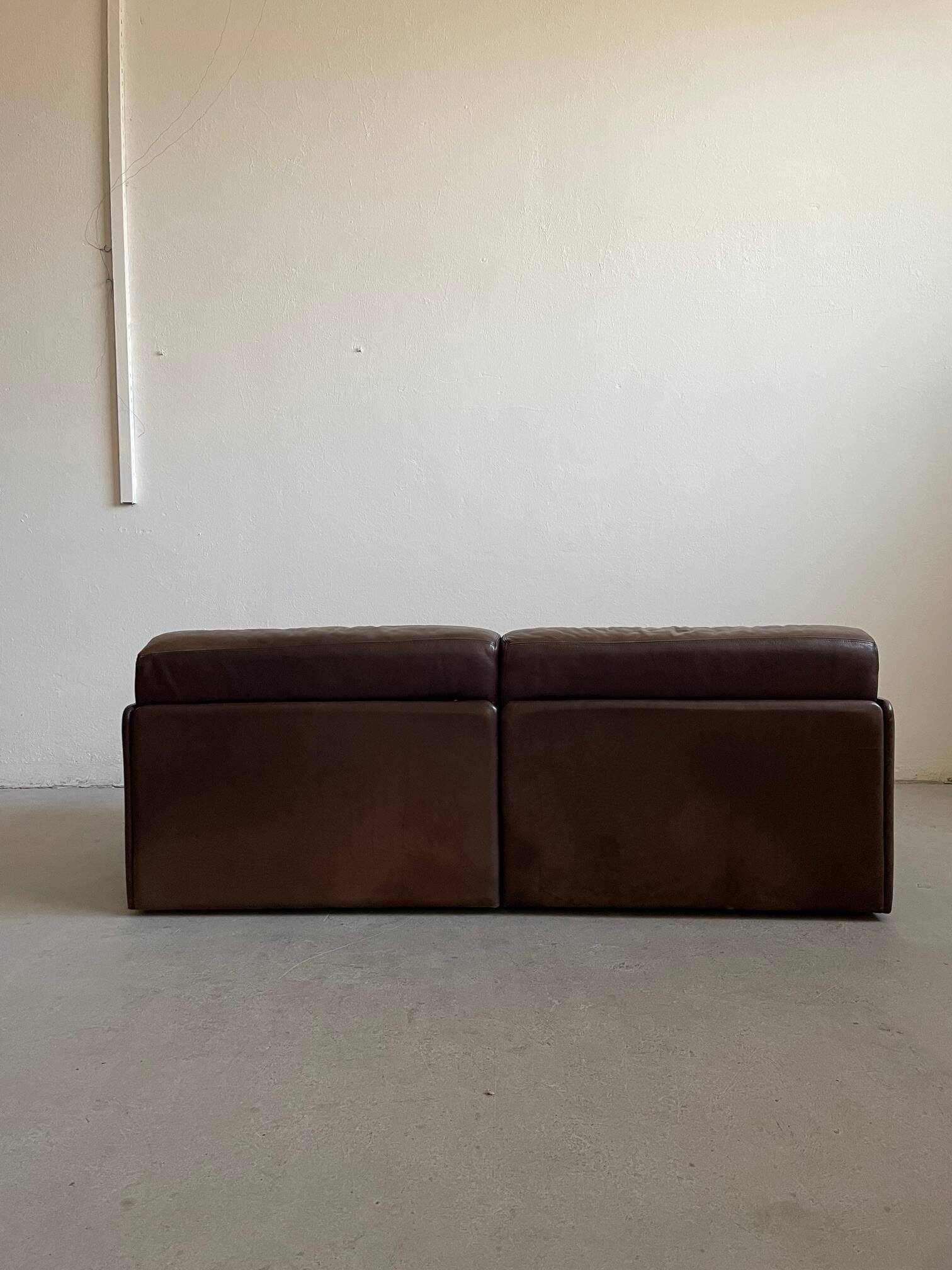 De Sede Ds-76 Modular Sofa in Brown Leather, Switzerland  1970s