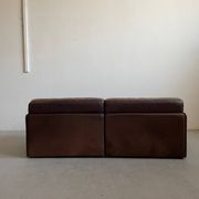 Canapé modulaire De Sede DS-76 en cuir marron, Suisse, années 1970