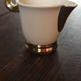 Ecru ceramic milk jug with gold decoration from Sarreguemines.