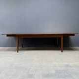 Large antique style oak extendable dining table