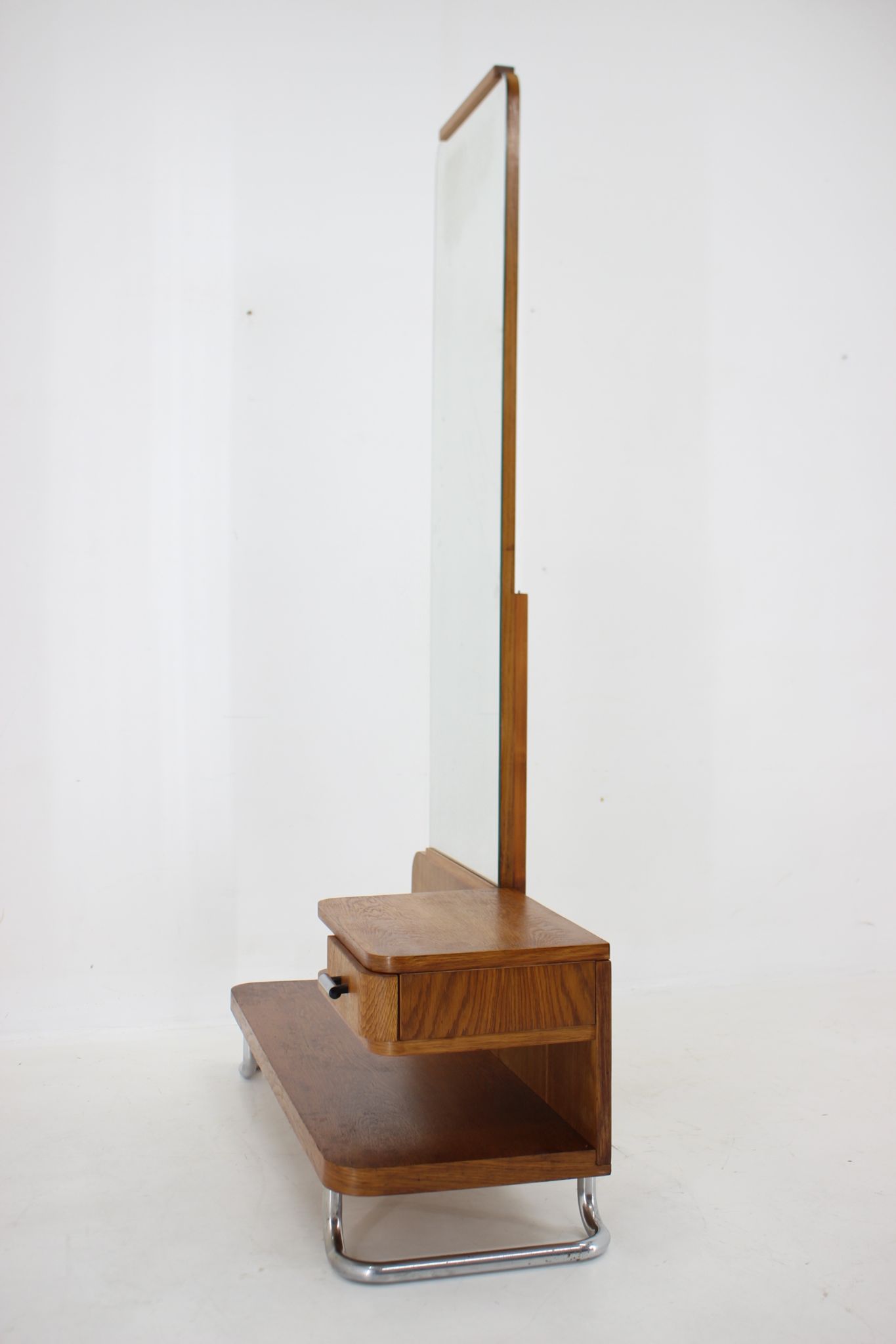 Oak mirror Czechoslovakia 1950s 167x95cm