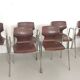 Set of Six Curved Beech Desk Chairs by Pagholz Flötotto with Armrests, Germ