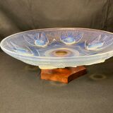 Art Deco bird bowl in opalescent glass, signed circa 1930