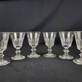 6 crystal glasses of Baccarat / Saint Louis model Cato