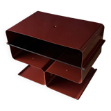 Side table, metal and smoked glass according to François Monnet