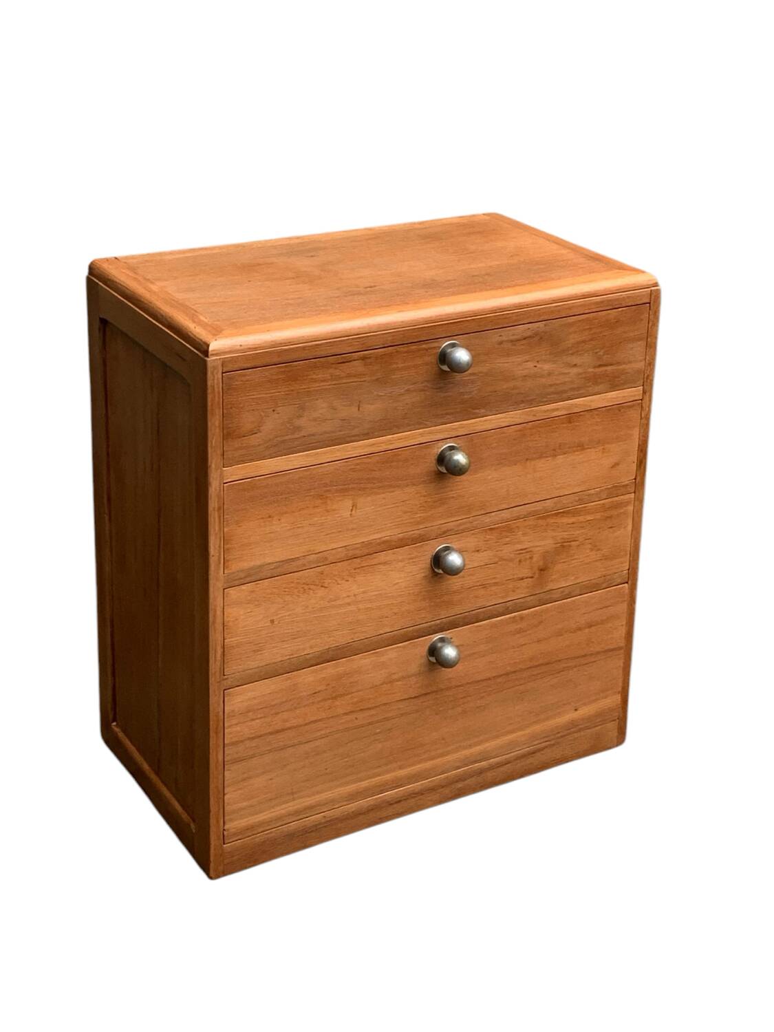 Vintage chest of drawers in solid raw wood from 1950