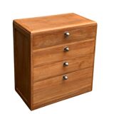 Vintage chest of drawers in solid raw wood from 1950