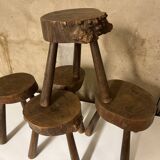 Brutalist Tripods Set of 5 (Stools)