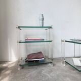 Glass and Plexiglas consoles from the 80s