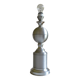 Large brushed aluminum lamp base, Philippe Barbier era, circa 1970