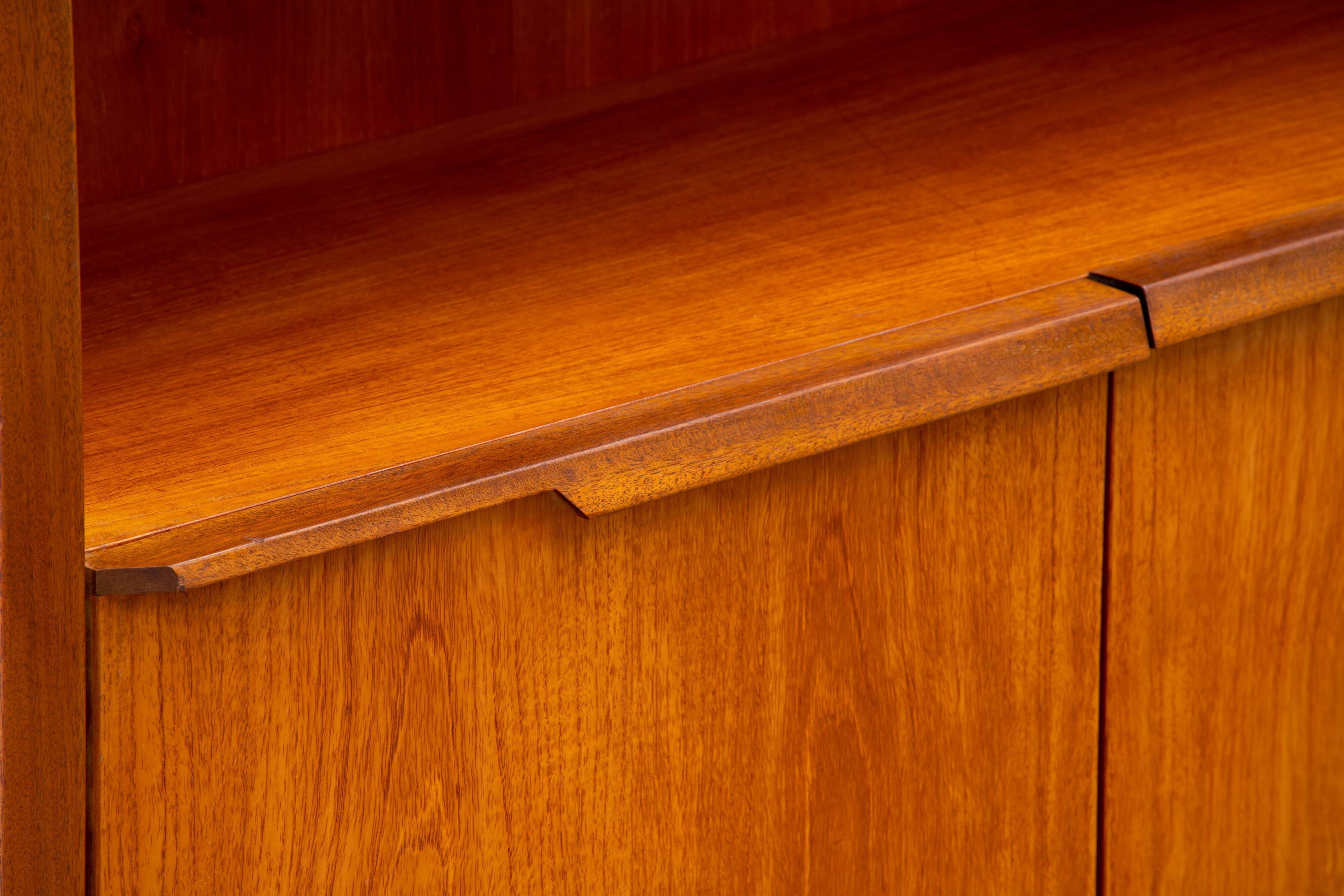 Scandinavian teak library with office 1960