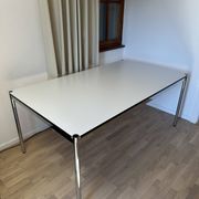 USM Haller desk in pearl grey laminate